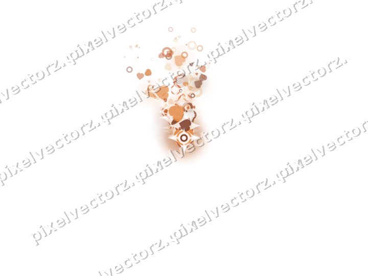Nahtloser Glitzerfächer aus Herzen und Ringen auf transparentem Grund