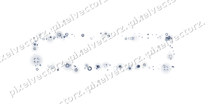 Nahtloser Glitzerrahmen aus Punkten und Ringen auf transparentem Grund