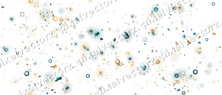 Nahtloser Glitzerkranz aus Funken und Ringen auf transparentem Grund