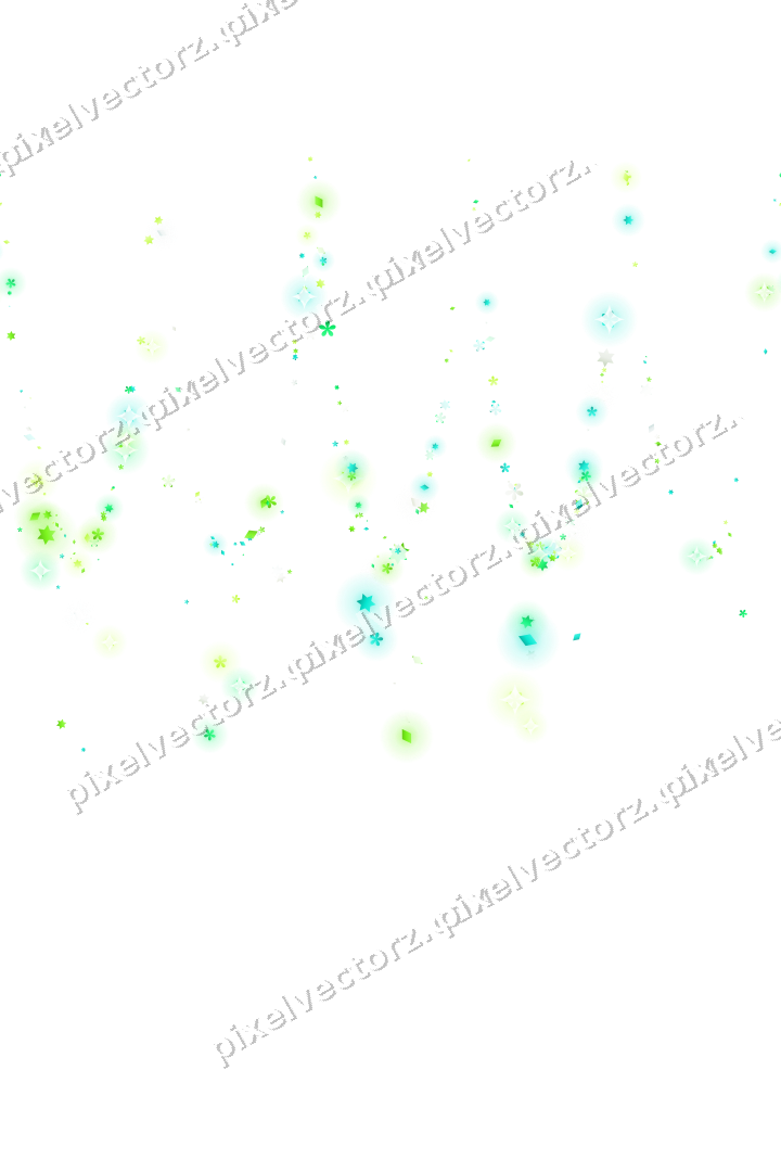 Nahtlose Glitzergirlande in Grün und Limette auf transparentem Grund