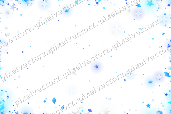 Nahtlose Glitzervignette in Türkis und Blau auf transparentem Grund