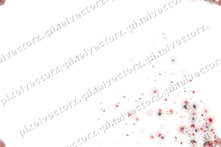Nahtloser Glitzerfächer in Rot auf transparentem Grund