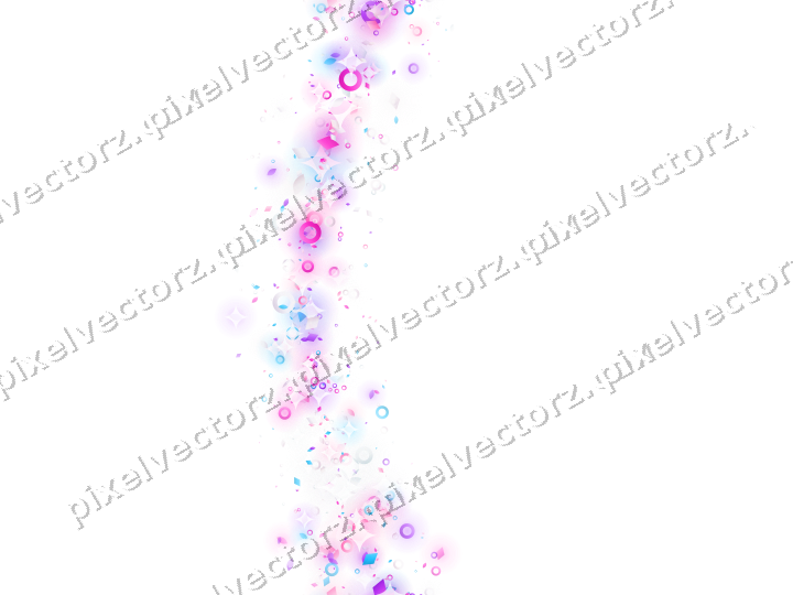 Nahtloser Glitzerbogen aus Tropfen und Ringen auf transparentem Grund