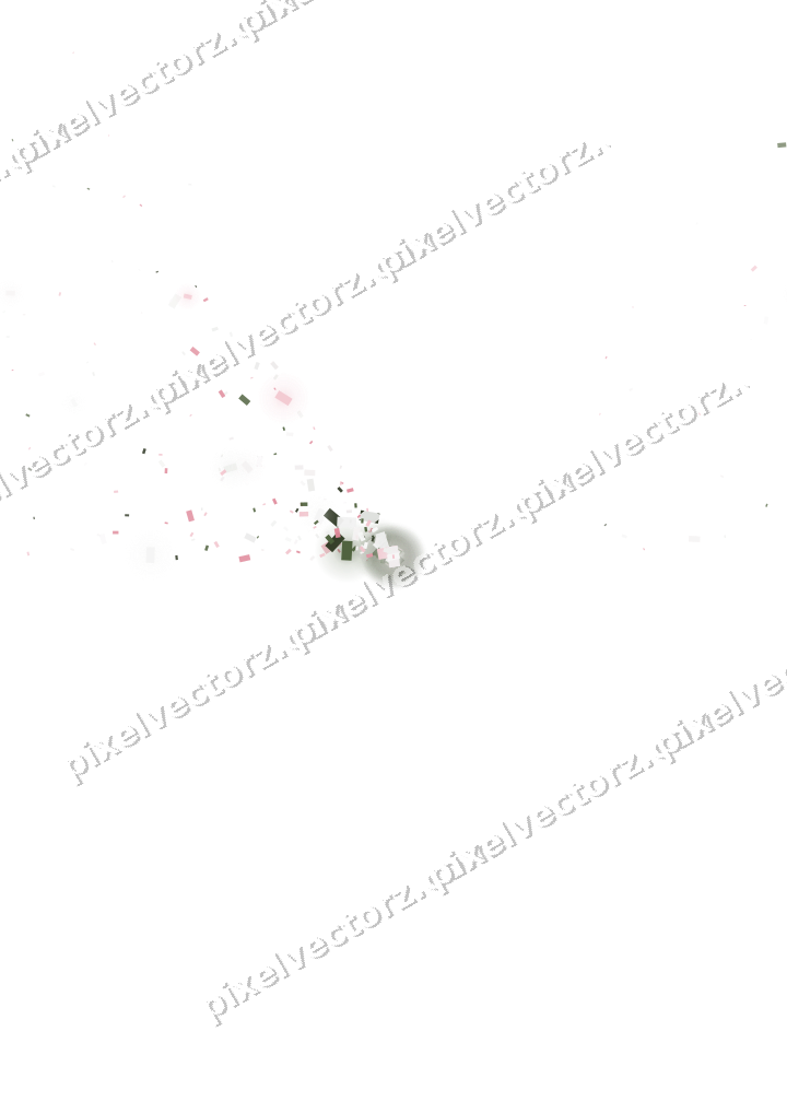 Nahtloser Glitzerfächer aus Konfetti in Rosa auf transparentem Grund