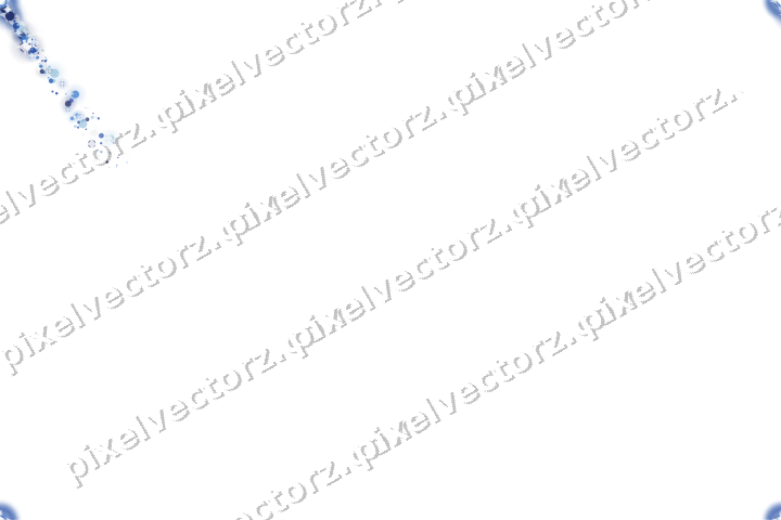 Nahtloser Sternenschweif aus Punkten in Blau auf transparentem Grund