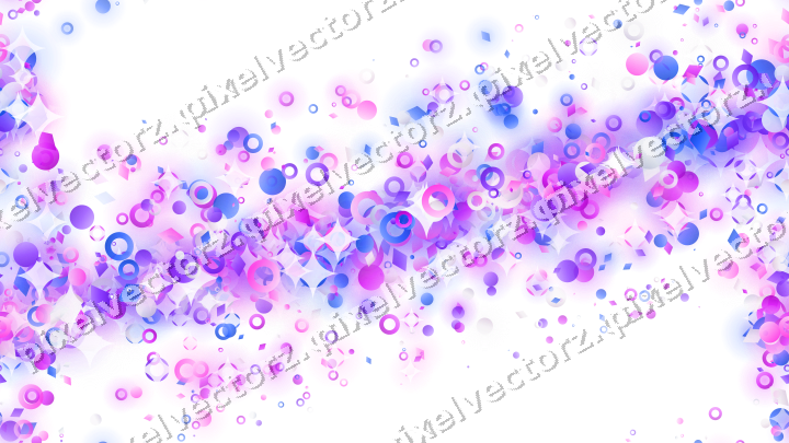 Nahtloses Glitzerband aus Punkten und Ringen auf transparentem Grund