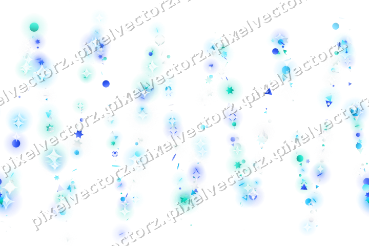 Nahtlose Glitzerwelle aus Sternen und Punkten auf transparentem Grund