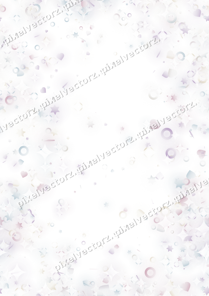 Nahtloser Glitzerkranz aus Sternen und Herzen auf transparentem Grund