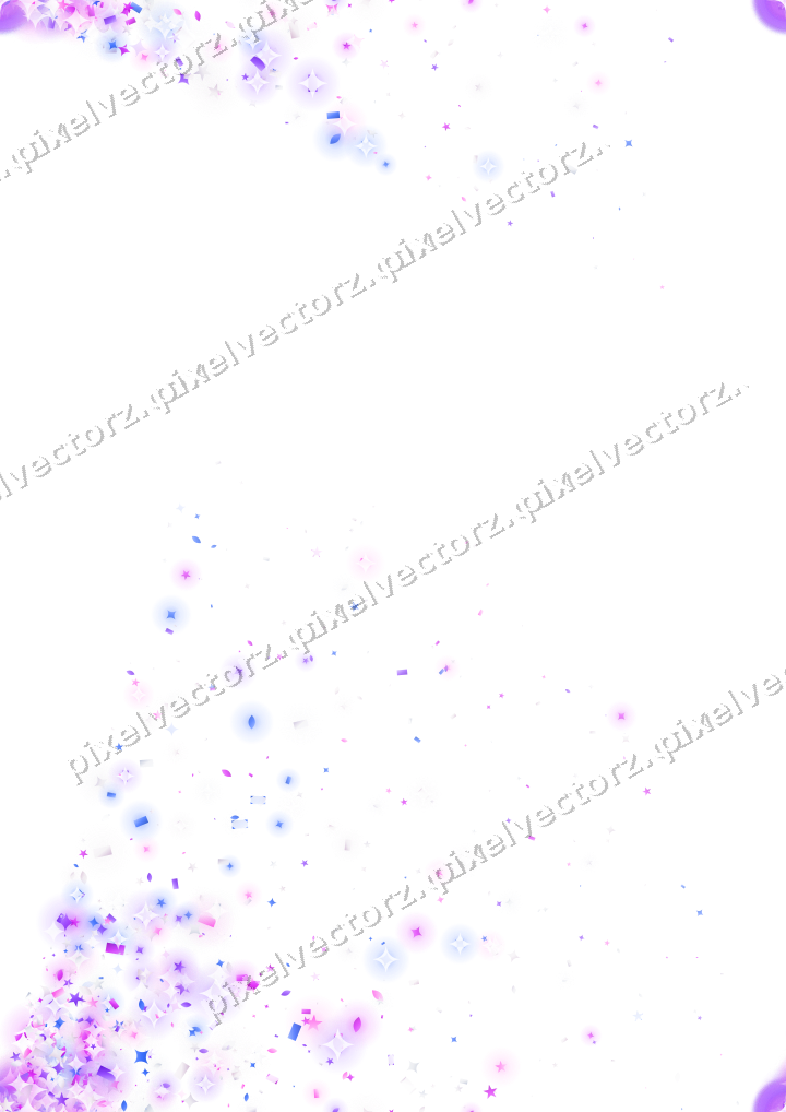 Nahtloser Glitzerfächer aus Sternen und Funken auf transparentem Grund