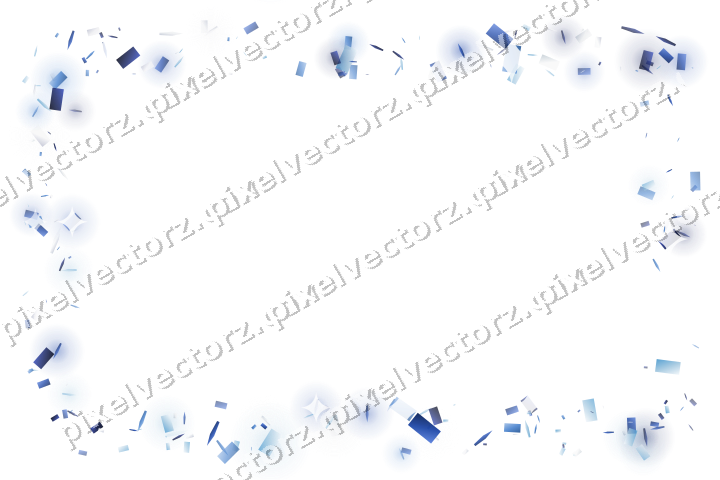 Nahtloser Glitzerrahmen in Blau und Türkis auf transparentem Grund