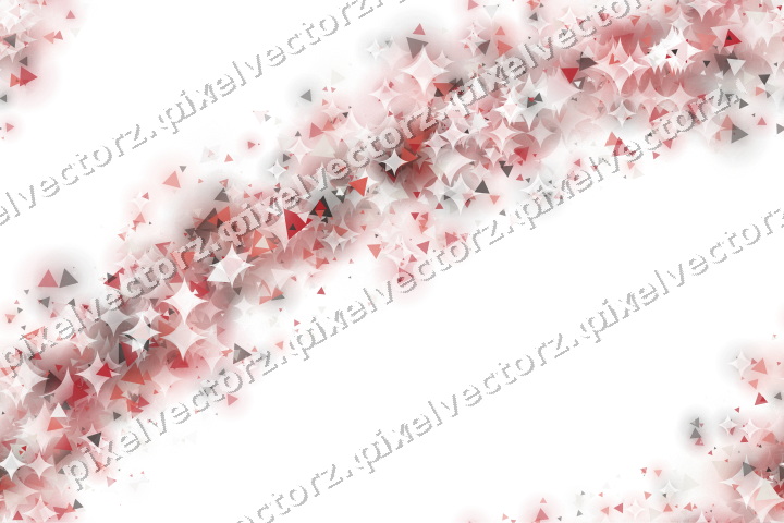 Nahtloser Glitzerbogen aus Dreiecken in Rot auf transparentem Grund