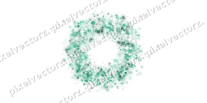 Nahtloser Glitzerkranz aus Sternen und Herzen auf transparentem Grund