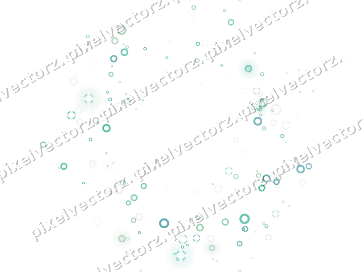 Nahtloser Glitzerkranz aus Ringen in Grün auf transparentem Grund