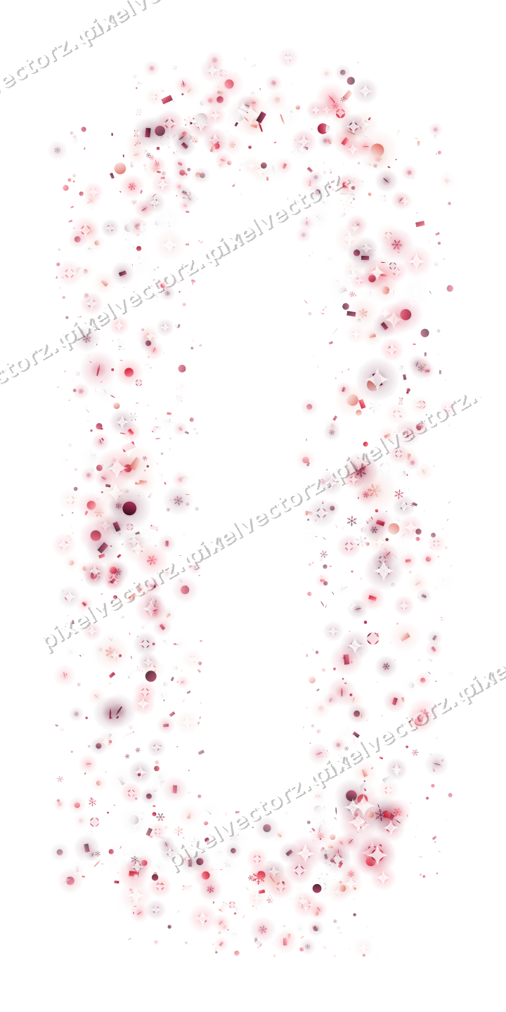 Nahtloser Glitzerrahmen in Rosa und Rot auf transparentem Grund