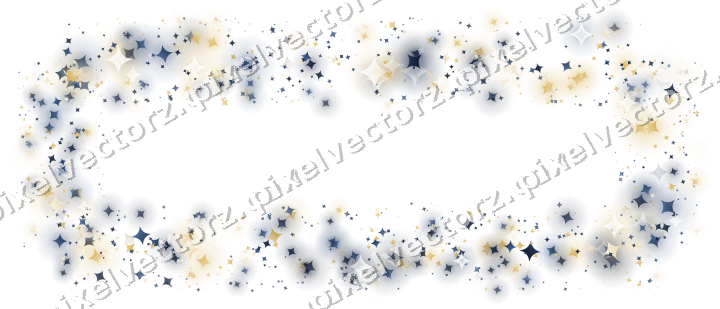 Nahtloser Glitzerrahmen aus Funken auf transparentem Grund