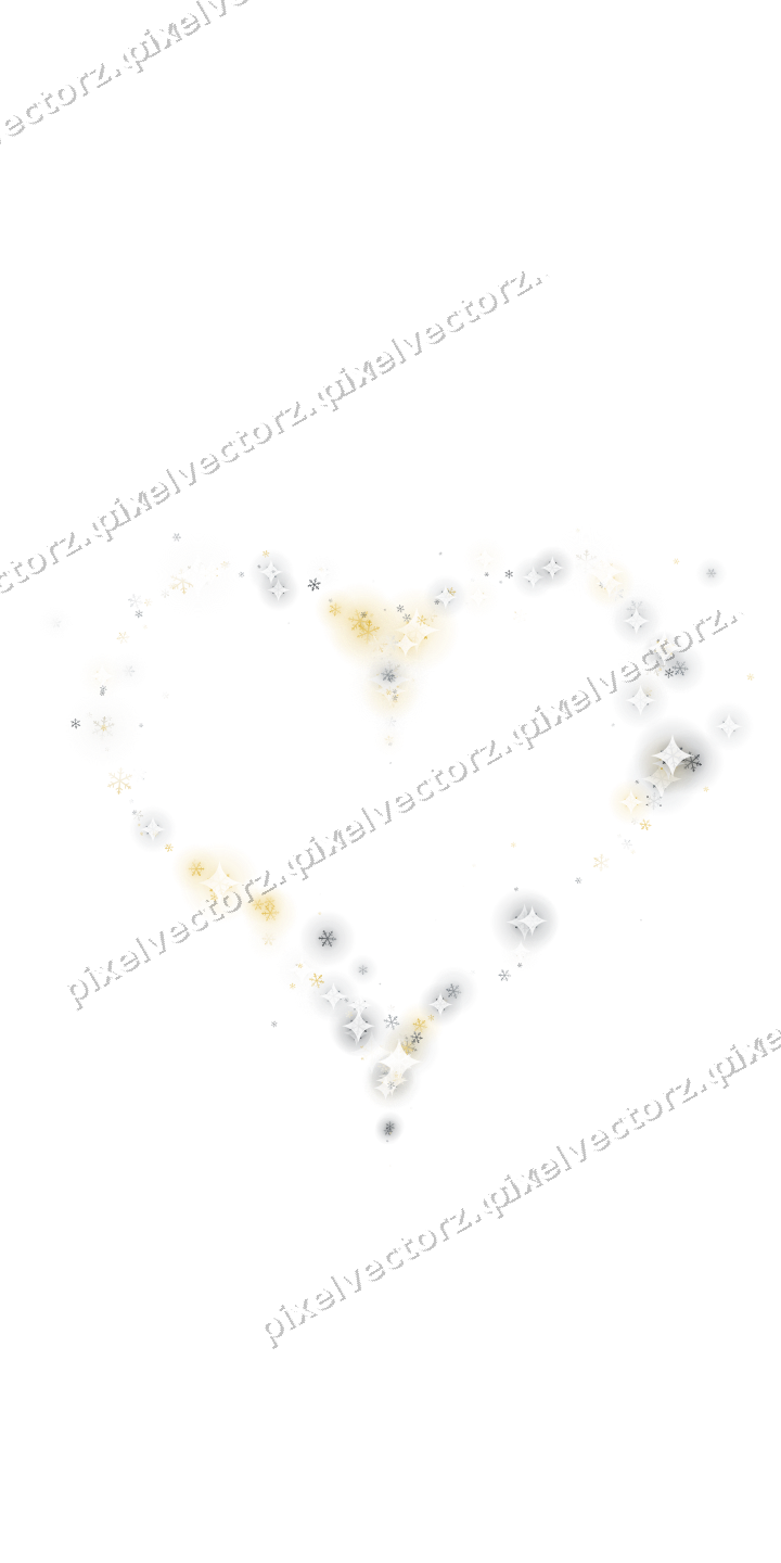Nahtloses Glitzerherz aus Schneeflocken auf transparentem Grund