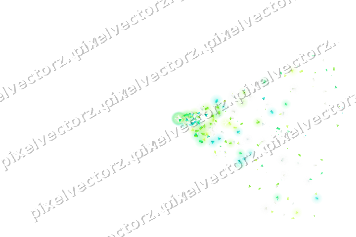 Nahtloser Glitzerfächer in Grün und Limette auf transparentem Grund