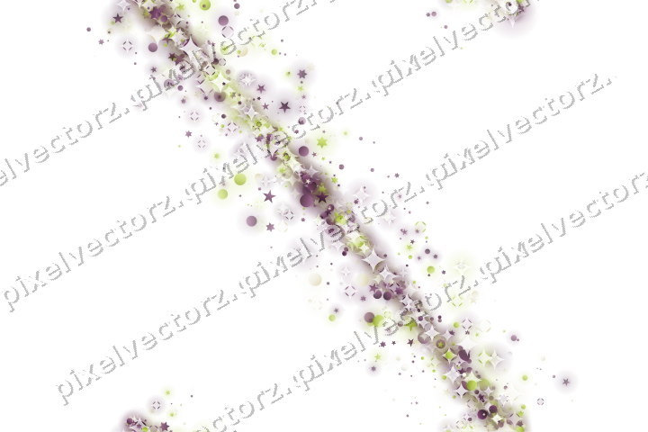 Nahtloser Glitzerbogen aus Sternen und Punkten auf transparentem Grund