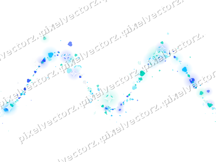 Nahtlose Glitzerwelle aus Herzen und Rauten auf transparentem Grund