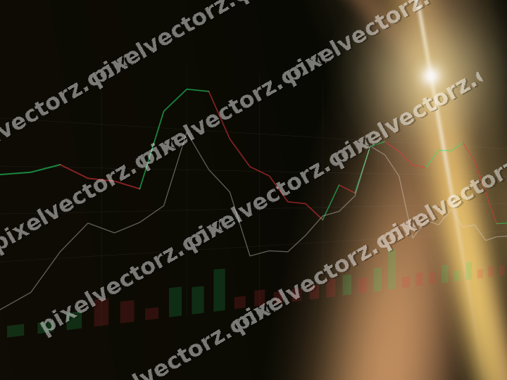 Leuchtender Neon Diagramm Hintergrund in Bernstein und Orange