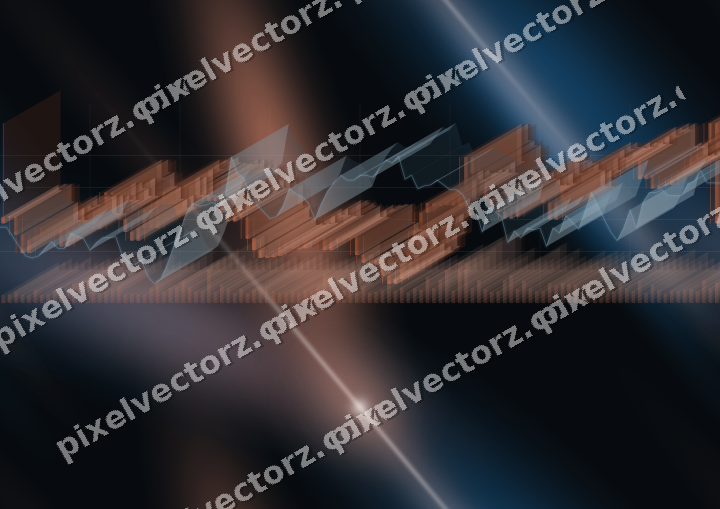 Nahtloser Neon Diagramm Hintergrund in Orange und Türkis