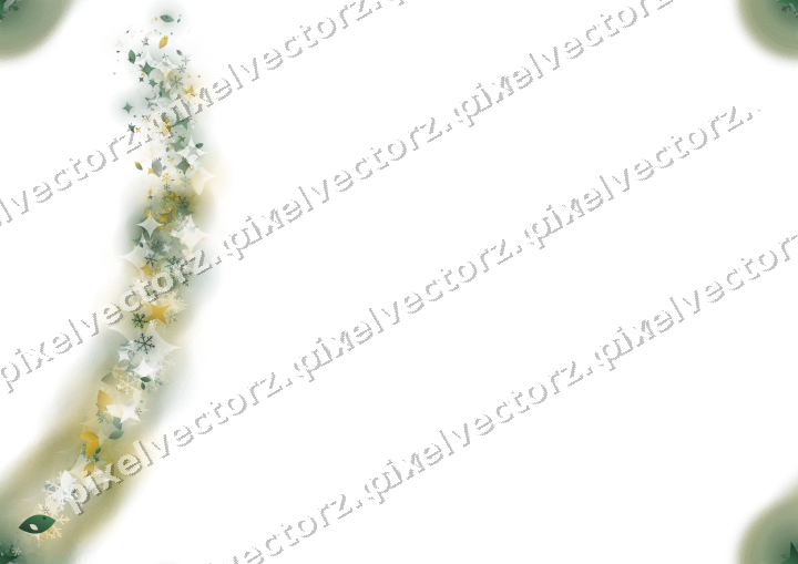 Nahtloser Sternenschweif in Dunkelgrün auf transparentem Grund