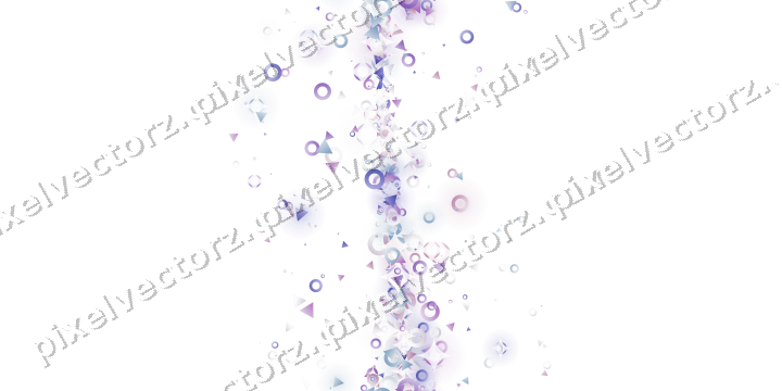Nahtloses Glitzerband aus Ringen und Dreiecken auf transparentem Grund