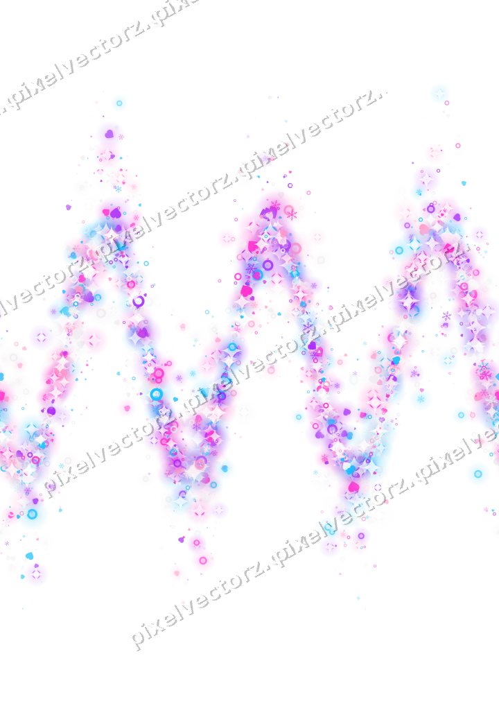 Nahtlose Glitzerwelle in Magenta und Violett auf transparentem Grund
