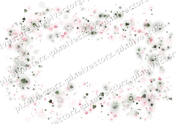 Nahtloser Glitzerrahmen in Rosa auf transparentem Grund