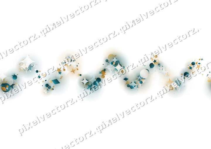 Nahtlose Glitzerwelle aus Sternen und Punkten auf transparentem Grund