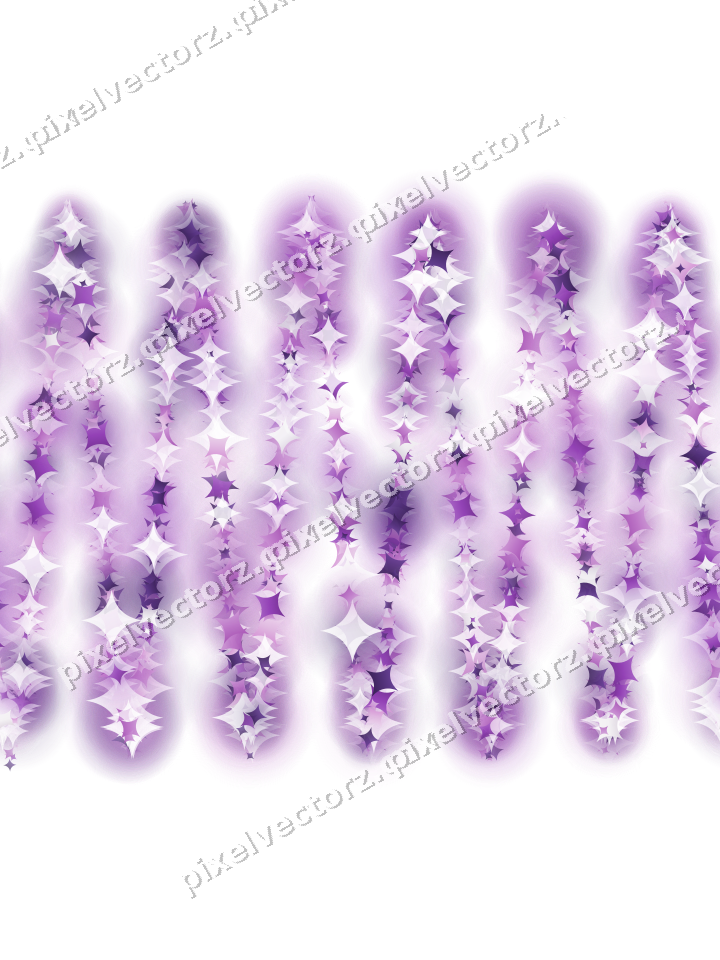 Nahtlose Glitzerwelle aus Funken in Violett auf transparentem Grund