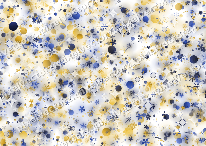 Nahtlose Glitzerstreuung in Bernstein und Blau auf transparentem Grund