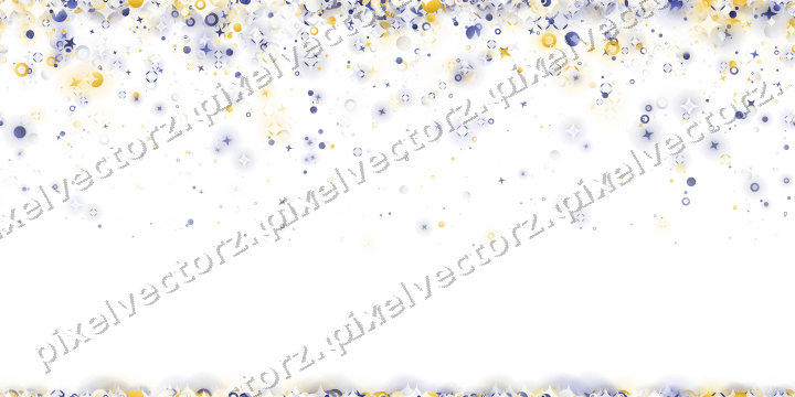 Nahtloser Glitzerregen aus Sternen und Punkten auf transparentem Grund