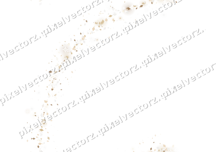 Nahtloser Glitzerbogen aus Rauten in Bernstein auf transparentem Grund