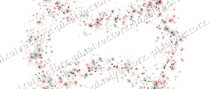 Nahtloser Glitzerkranz aus Sternen und Funken auf transparentem Grund