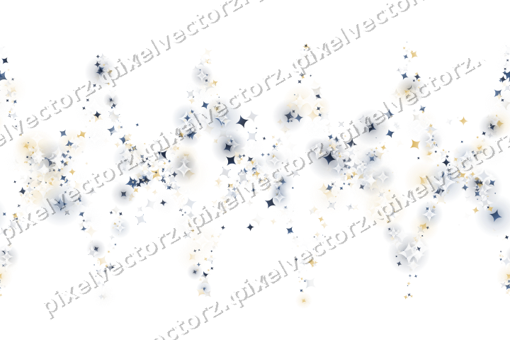 Nahtlose Glitzergirlande aus Funken auf transparentem Grund