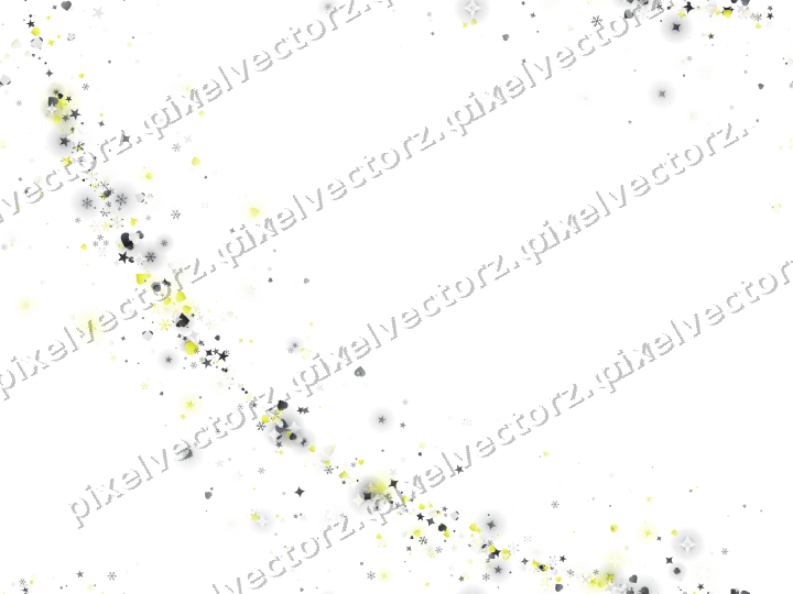 Nahtloser Glitzerbogen aus Sternen und Funken auf transparentem Grund