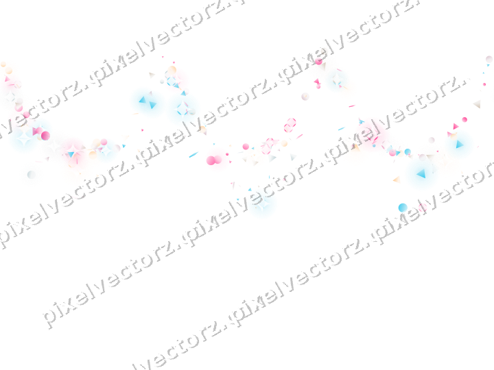 Nahtlose Glitzergirlande in Rosa und Türkis auf transparentem Grund