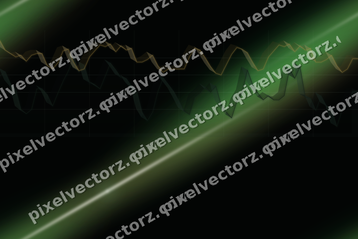 Nahtloser Neon Diagramm Hintergrund in Grün und Bernstein