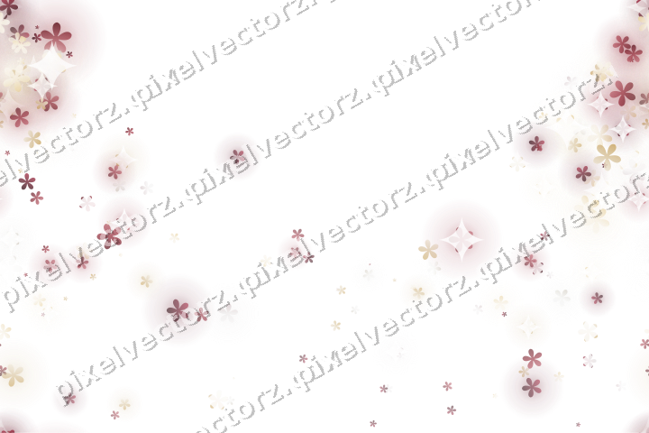 Nahtloser Glitzerfächer aus Blüten auf transparentem Grund