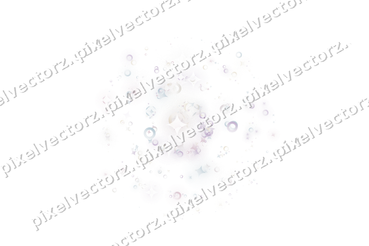 Nahtlose Glitzerspirale aus Funken und Ringen auf transparentem Grund