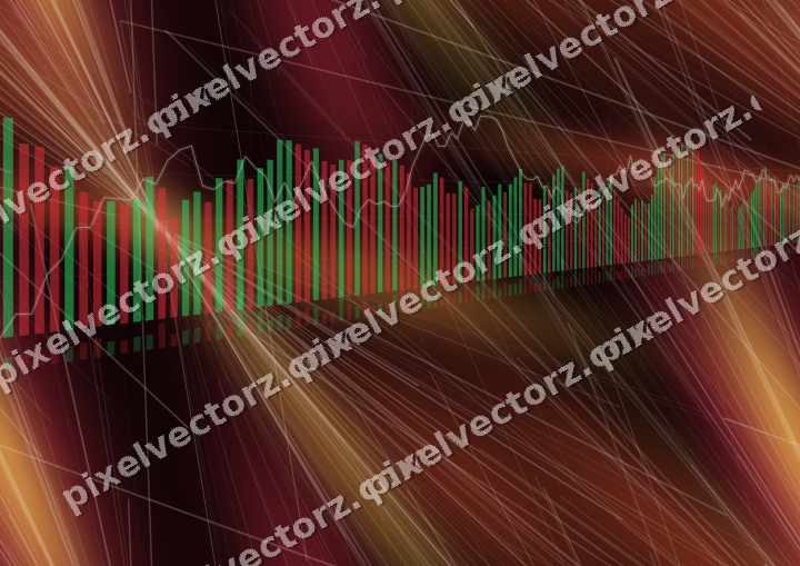 Nahtloser Neon Diagramm Hintergrund in Orange und Bernstein