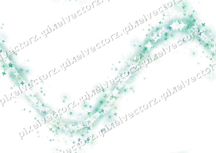 Nahtlose Glitzerwelle aus Sternen in Grün auf transparentem Grund