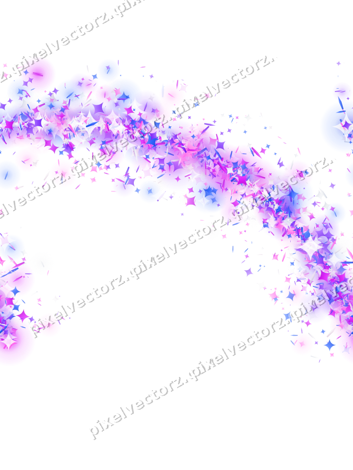 Nahtloser Glitzerbogen in Violett und Blau auf transparentem Grund