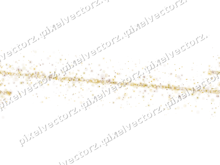 Nahtloses Glitzerband aus Sternen in Bernstein auf transparentem Grund