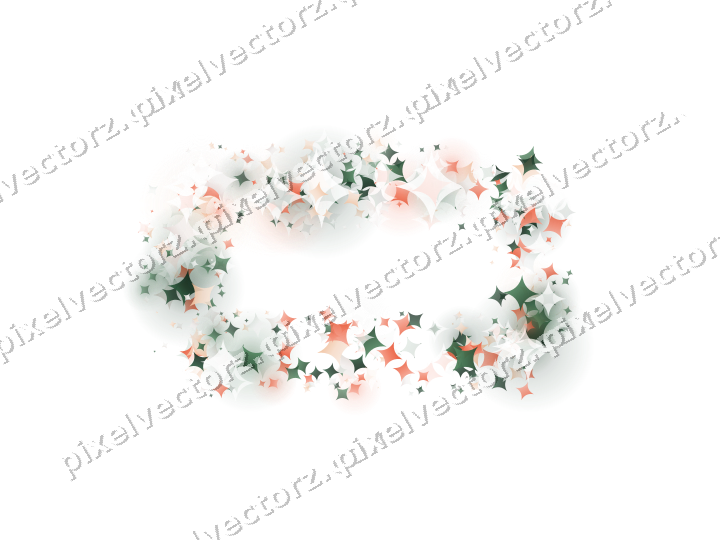 Nahtloser Glitzerrahmen aus Funken auf transparentem Grund