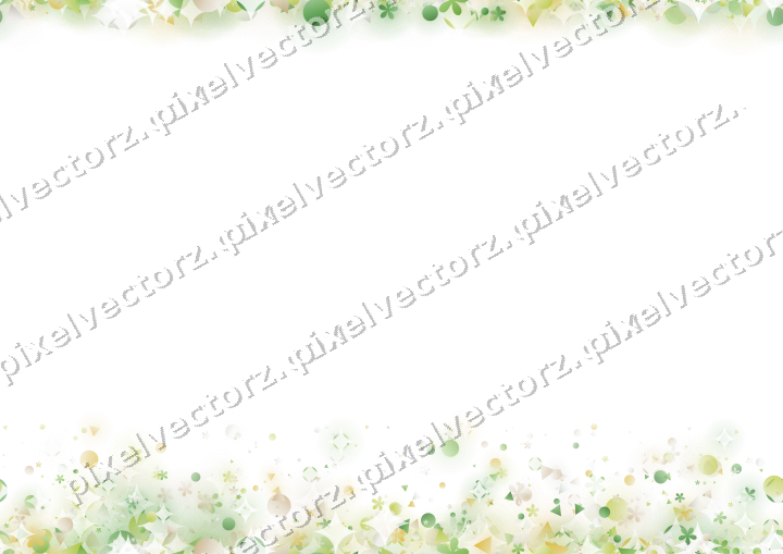 Nahtloser Randglitzer aus Blüten und Punkten auf transparentem Grund