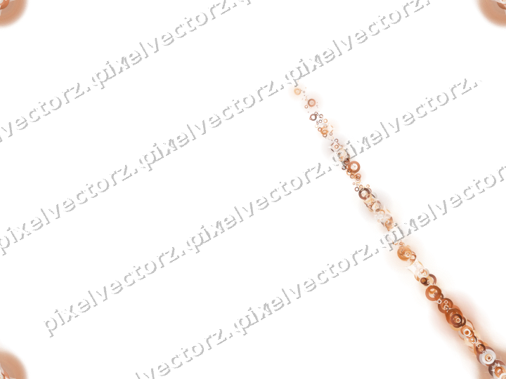 Nahtloser Sternenschweif aus Ringen auf transparentem Grund