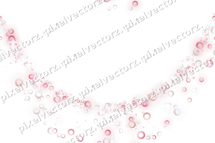 Nahtlose Glitzergirlande aus Ringen auf transparentem Grund