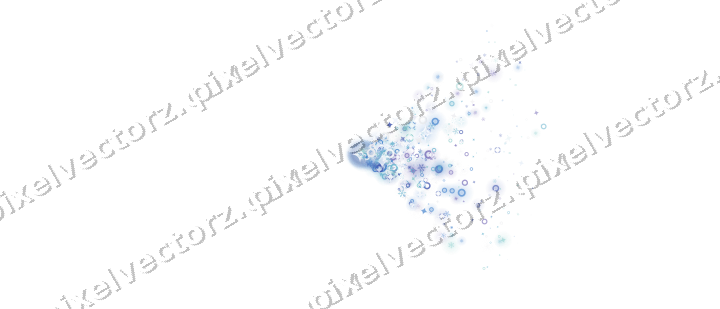 Nahtloser Glitzerfächer in Blau und Türkis auf transparentem Grund